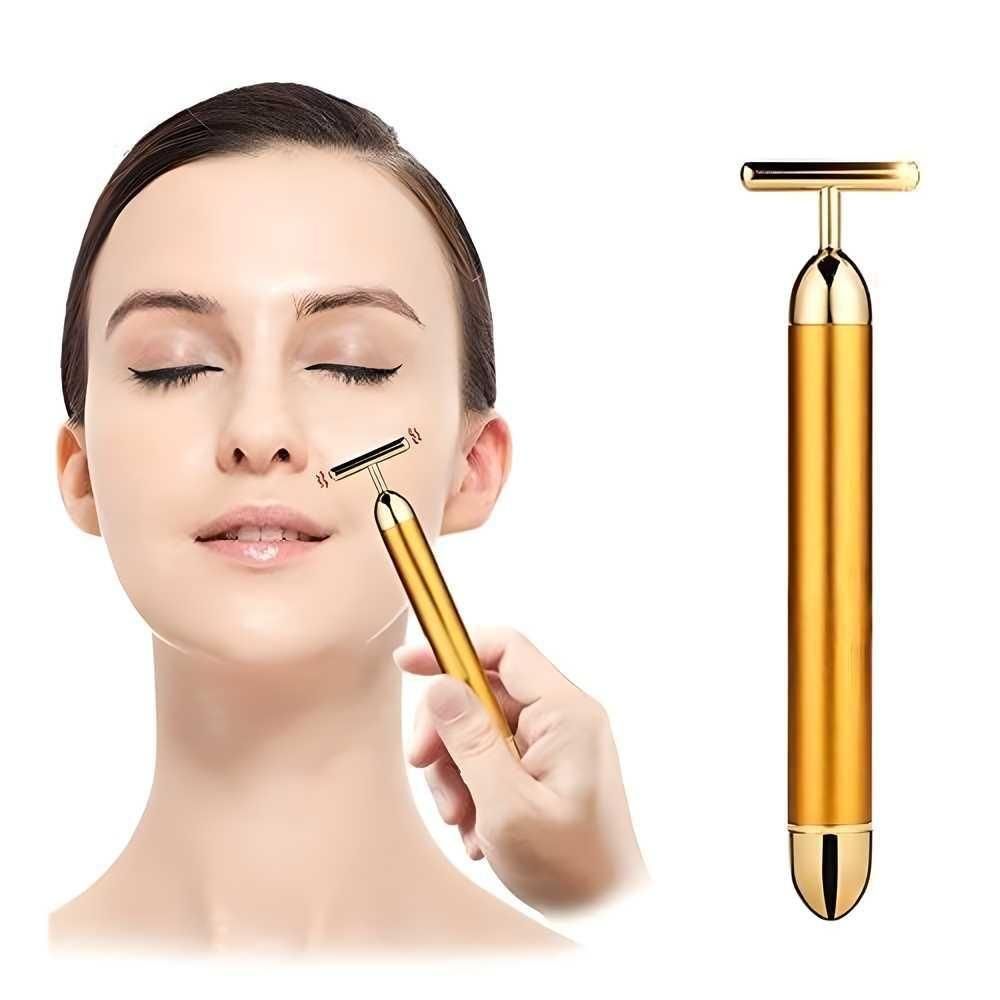 LuxeGlow 24K Gold Facial Massager